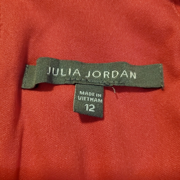 Julia Jordan Red Halter Neck Sleeveless Sheath Dress Party Cocktail Career - Picture 3 of 14